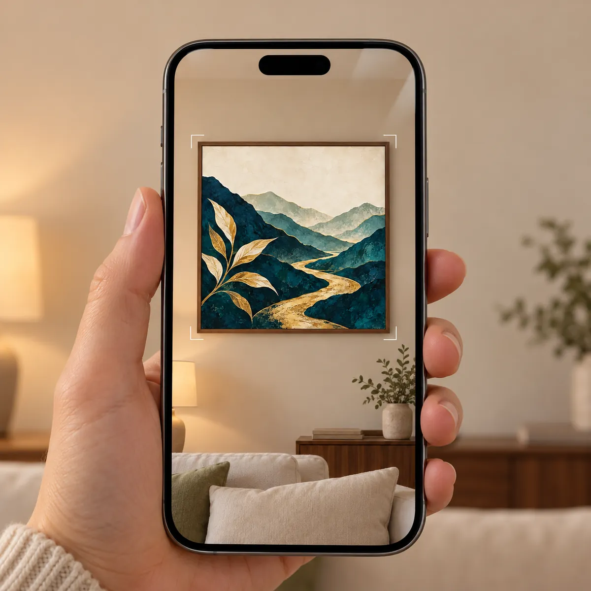 A wall mockup on a phone