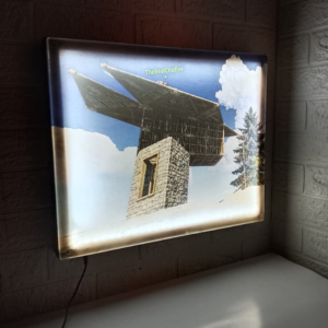 Mountain Landscape Canvas Painting Set of 2 | Wall Art for Home Decoration | Landscape Painting Backlit Board LED Wall Art for Home Decoration