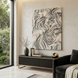 Marble Swirl Abstract Canvas Print